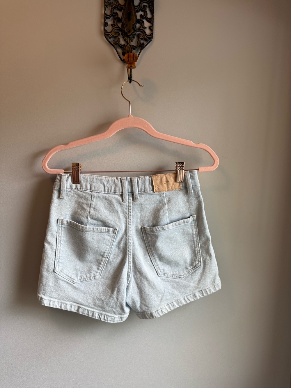 Tween Zara Light Blue High-Rise Denim Shorts Girls Size 13-14 - 4th of July Wear - Picture 2 of 14